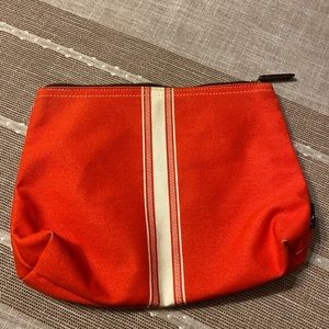 Maika Orange/Red Wristlet / Clutch / Large Makeup or Travel Bag